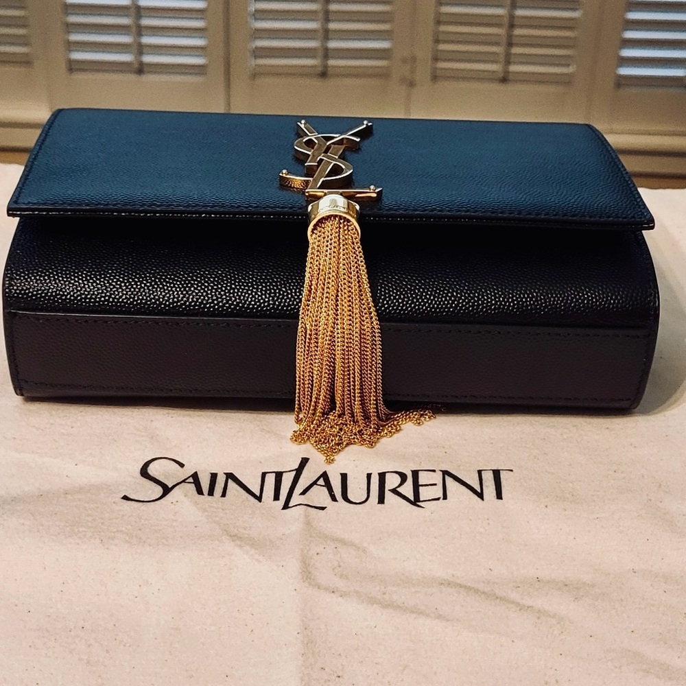 Saint Laurent Kate Bag with Gold Tassel